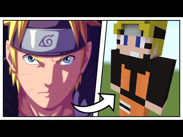 How to Build a Naruto Uzumaki Statue (Naruto Shippuden) - Minecraft