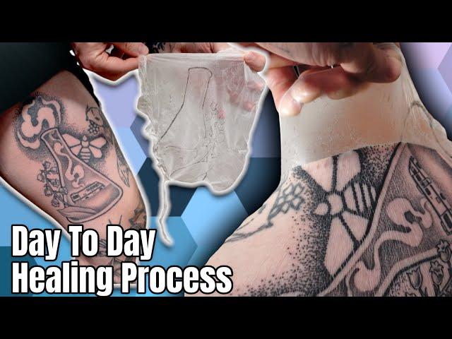 Tattoo Healing Process With Second Skin (Dermshield / Saniderm)