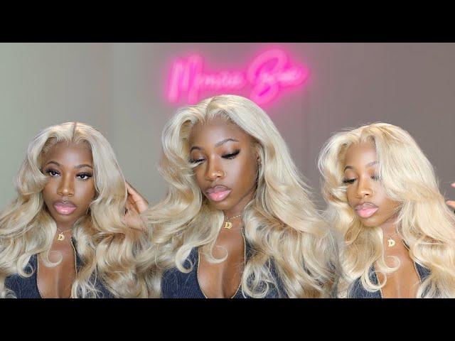 MELTED Blonde Pre Curled HD Frontal Wig | Step by Step Easy Install & No Baby Hair | YOLISSA HAIR