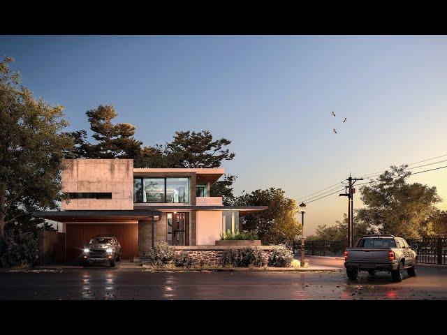 SketchUp VRay 6 EXTERIOR  #35  Vray Sun and Sky environment