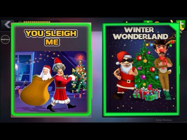 Scary Teacher 3D Christmas You Sleigh Me vs Scary Robber Home Clash Christmas Sticking Around