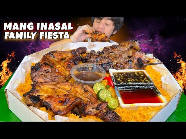 MANG INASAL FAMILY FIESTA MUKBANG! CHICKEN INASAL, PORK BBQ, JAVA RICE PINOY MUKBANG