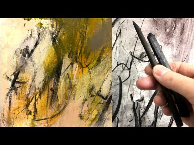 Elevate Your Paintings with Charcoal - Techniques and Insights. Acrylics and Mixed Media.