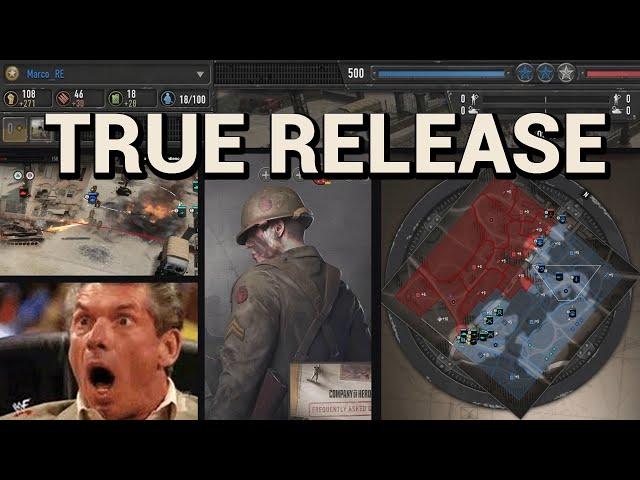 CoH3 1.4 is the TRUE RELEASE. Countless huge changes. We finally get the game we wanted! 