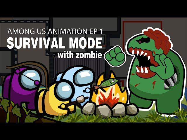 Among us animation : Survival mode with zombie Ep1 - 우리 가운데 애니메이션 EP1화