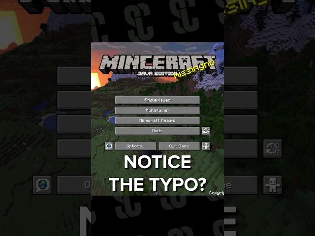 typo in Minecraft