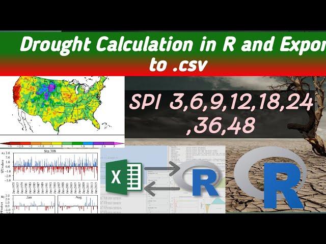 Drought Calculation in R || Standardized Precipitation Index (SPI) || Export SPI Results to CSV