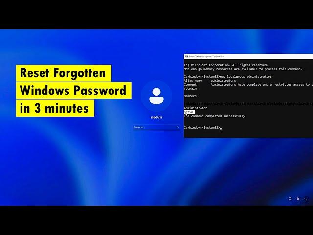 Reset Forgotten Windows 11/10 password in 3 minutes