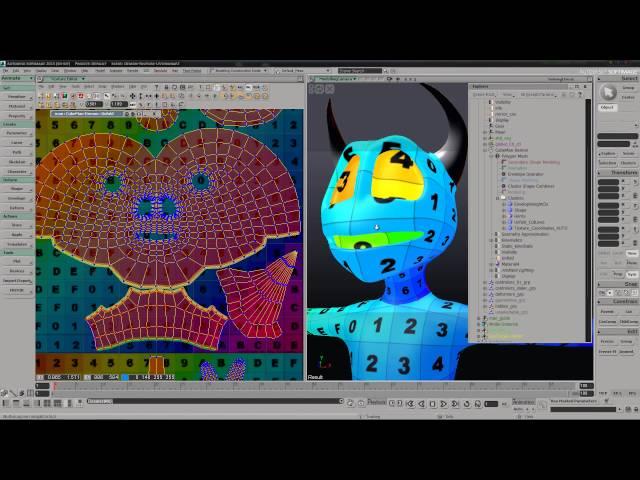 Softimage Xsi Tutorial - Creating character UV maps using unfold and mSymm