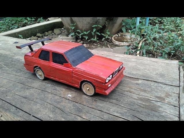 how to make bmw E30 from cardboard