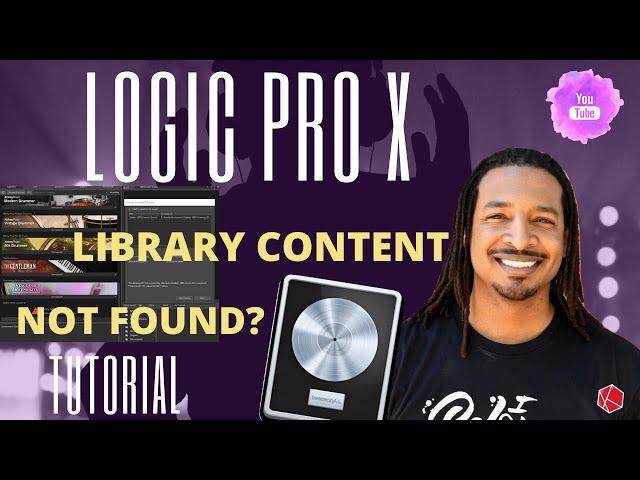 LIBRARY CONTENT NOT FOUND....  LOGIC PRO X FIXED!!  2 WAYS!!