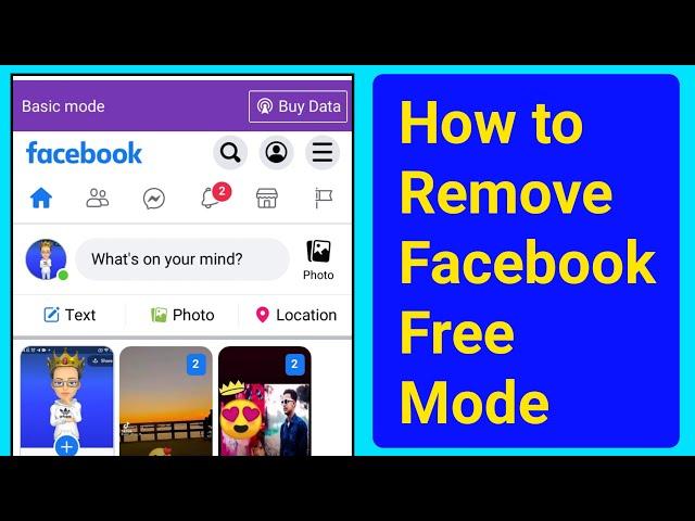 How to Remove Free Mode on Facebook ।Turn off Basic Mode on Facebook।Turn off Facebook Free Mode