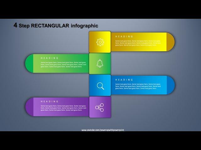 31.Create 4 Step RECTANGULAR Infographic|Powerpoint Presentation|Graphic Design|Free Template