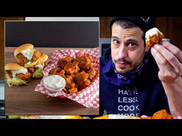 crispy BUFFALO CAULIFLOWER (1 recipe served 2 ways)