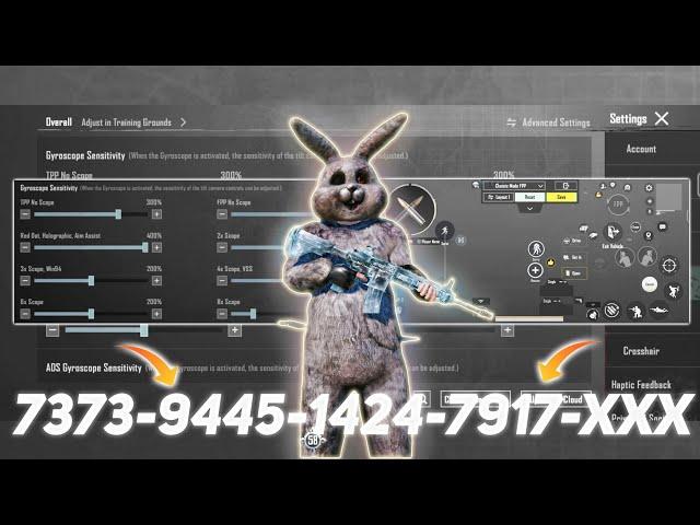 New Update 3.3Best Sensitivity Code + Control Settings Pubg Mobile/Bgmi Sensitivity 2024,.