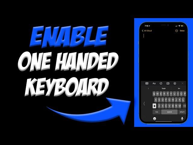 How To Enable/Disable One Handed Keyboard On iPhone | Type With One Hand on iPhone 2021