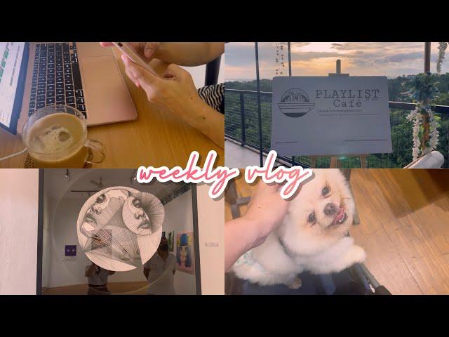 Weekly Vlog (Pinto Art Museum, Playlist Café, Medley Vegetarian Food, etc.) | Rei