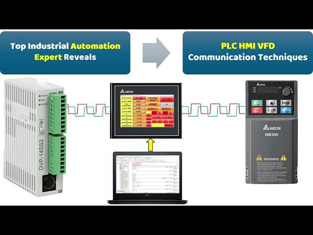 PLC और HMI से Delta VFD को Control कैसे करें | vfd hmi and plc communication |