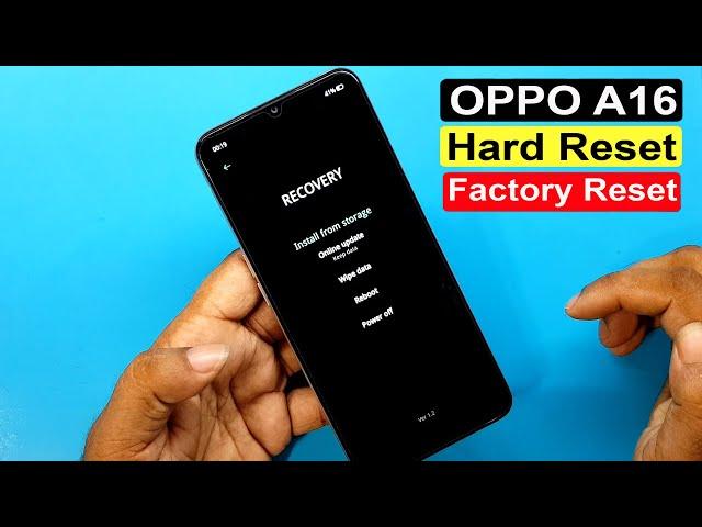 OPPO A16 (CPH2269) Hard Reset & Pattern Unlock | OPPO A16 Factory Reset Without PC |