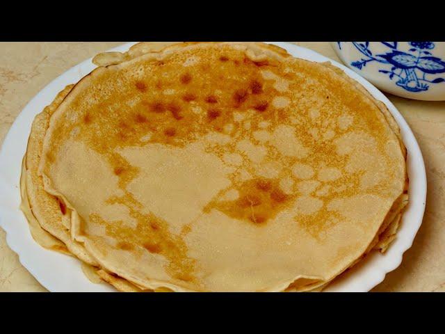 Thin PANCAKES on the water! Pancakes without eggs and milk! Delicious and simple.