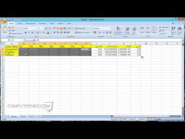 استخدام الاكسيل Excel كالمحترفين في 20 دقيقة فقط