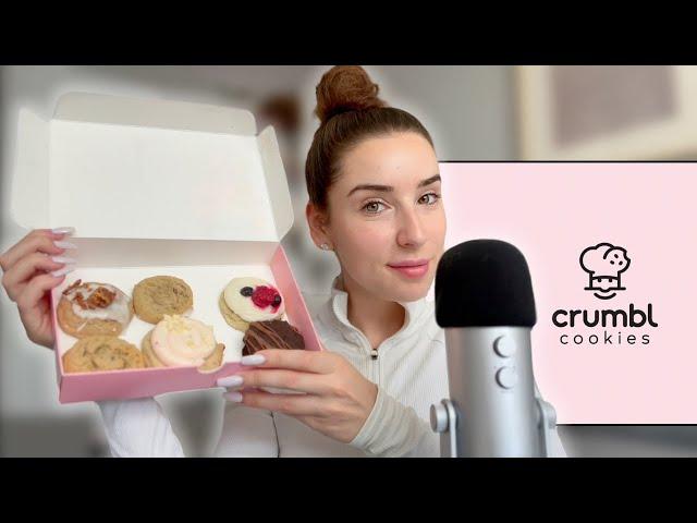 ASMR Trying Crumbl Cookies & Whispered Ramble 