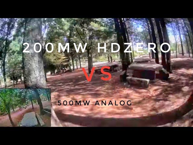 HDzero 200mW vs analog 500mW