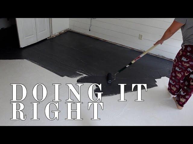 Painting Subfloor as a Temporary Floor - Boys' Room Renovation Process