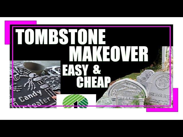 DIY Tombstone Makeover from Dollar Tree / Cheap & Easy!/ You CAN Do This!