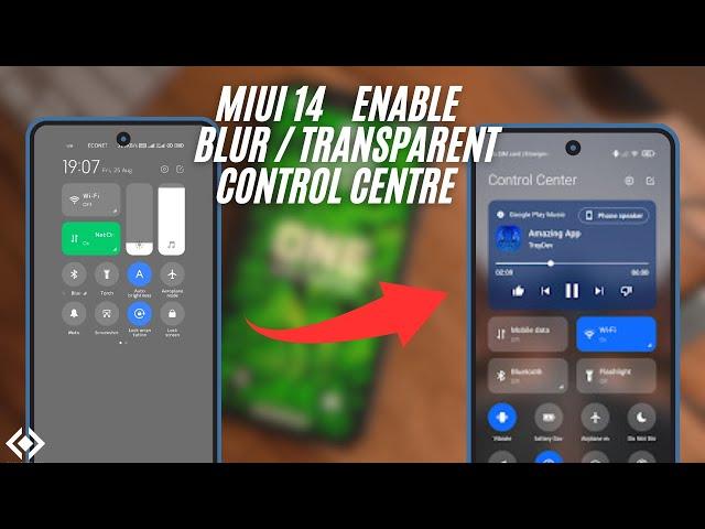 Remove Grey Background & Blur Control Centre On Lock screen | Transparent Control Center In Miui 14