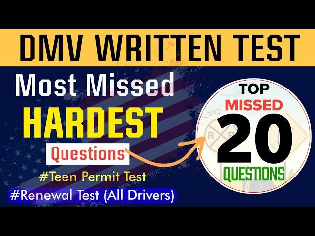 The 20 Hardest Questions in DMV Written Test | DMV Written Test 2025 | CA DMV Senior Written Test