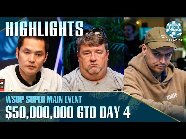 HIGHLIGHTS | WSOP Super Main Event Day 4 with $50M GTD | Paradise 2024