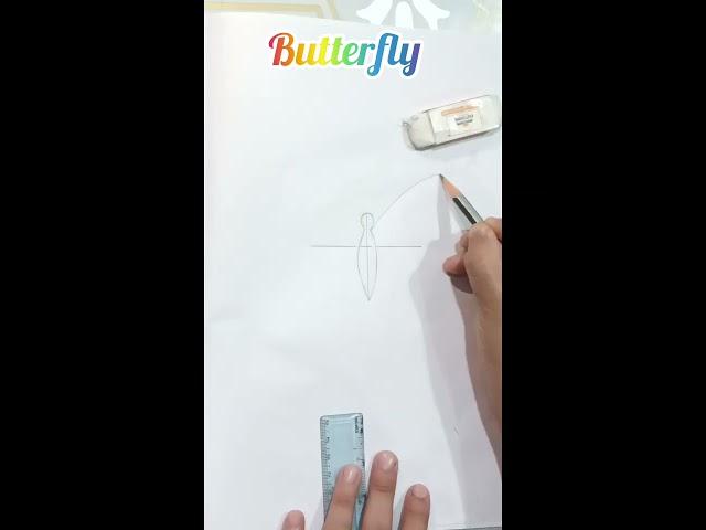 How to drow butterfly #drawing #2024shorts #step by step #RK Art