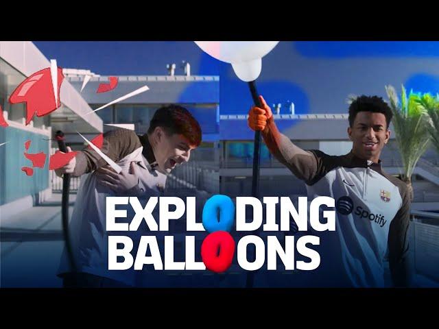  BOOM! EXPLODING BALLOONS CHALLENGE WITH PEDRI & BALDE | FC Barcelona 