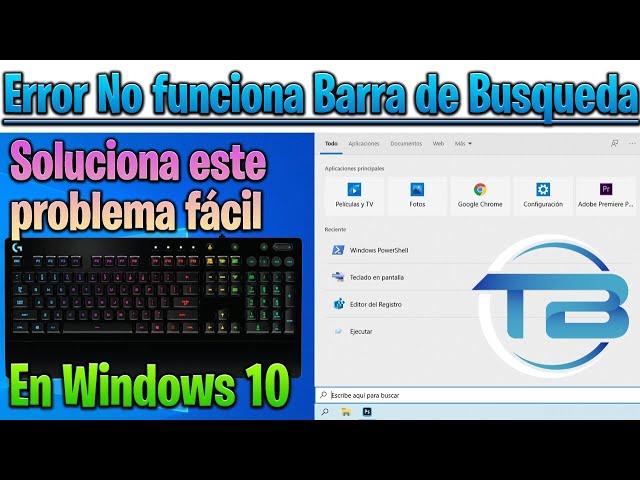 I CAN'T WRITE ANYTHING in the SEARCH BAR or SEARCH ENGINE of WINDOWS 10 ► Easy solution to error