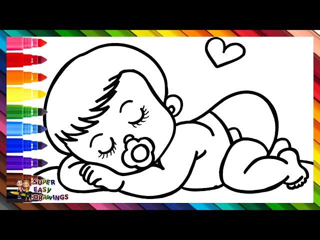 Draw and Color a Baby  Drawings for Kids