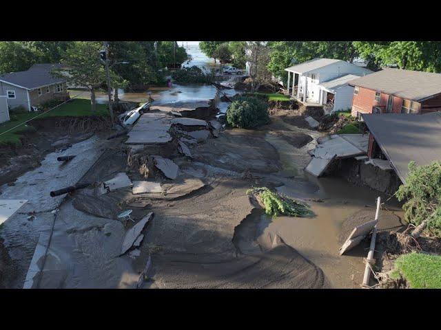 06-24-24 McCook, SD - Homes Collapse in Flooding - Cars in Washed Out Holes