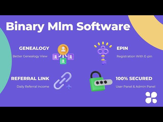 Binary mlm software demo || Binary Mlm Software in Php Mysql