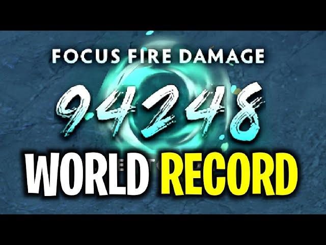 WORLD RECORD..!! WTF 94248 Focus Fire Damage Windranger Arcana 7.27 | Dota 2