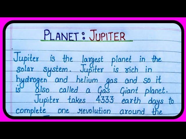 Essay on Planet: Jupiter, about planet Jupiter, Ring planet, Solar system planet Jupiter, 5th planet