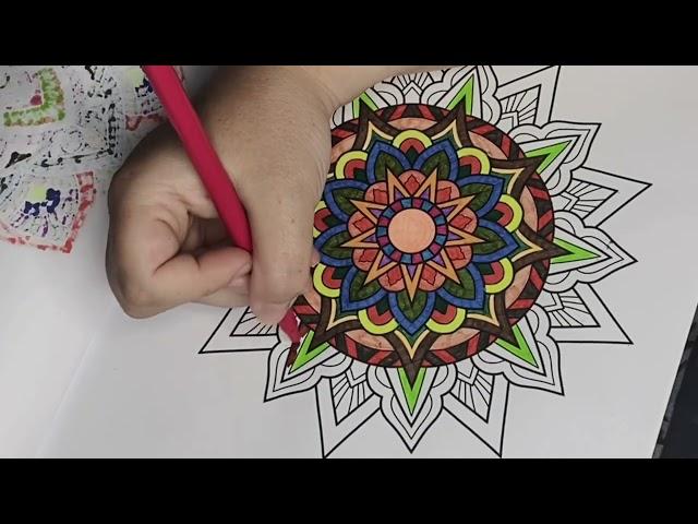 Colour me Happy - Mandala Episode 132 #wellness #mindfulness #colouring #happy #mandala