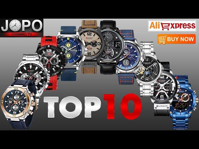 TOP 10 Watch on Aliexpress Best Men Watch│Naviforce Megir Mini Focus Curren Benyar Boamigo│Subtitles