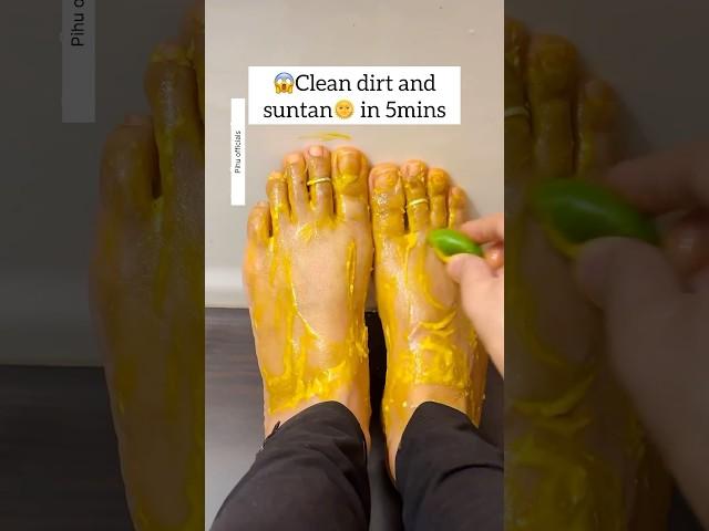 Get Fair Feet Instantly | Most Easy Pedicure At Home/Feet Cleaning Tips, Remove Suntan #diy #shorts