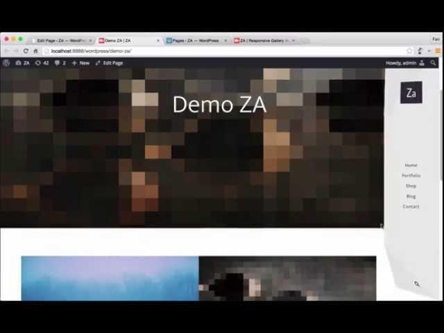 ZA Wordpress Theme - How to Create a Page  with Pagebuilder(Portfolio Mod)
