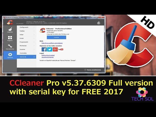 CCleaner professional Plus with serial key for FREE 2017[100% Working]