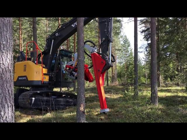 Nisula XB14 extra boom with Volvo ECR145E