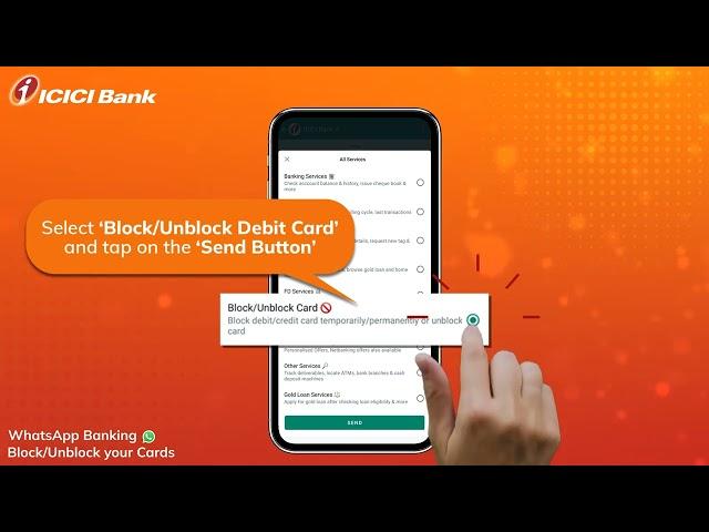 How to Block/Unblock your Cards on WhatsApp | ICICI Bank WhatsApp Banking