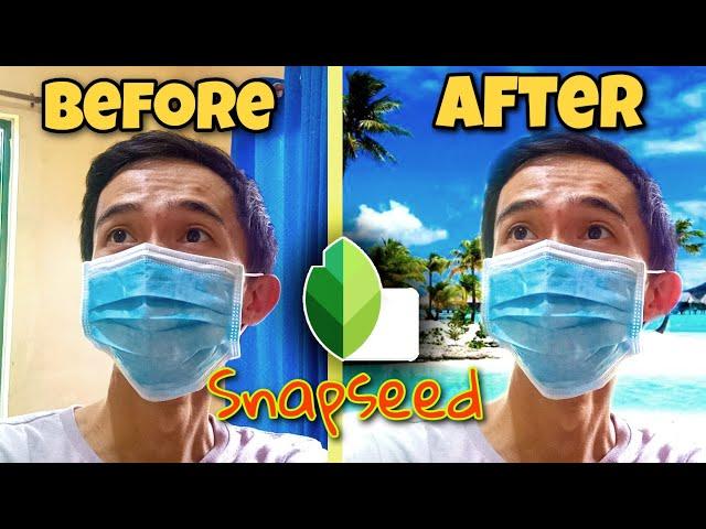 How to Change Background Using Your Phone | Snapseed Tutorial | Tagalog