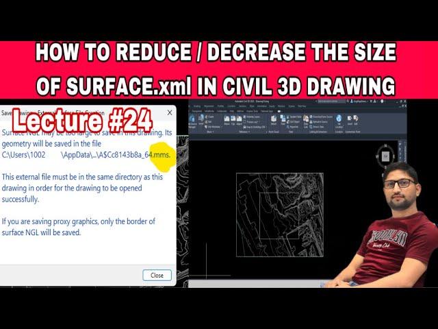 How to reduce or decrease the size of Surface or xml file in Civil 3D #trick #2024 #civil3d #yt