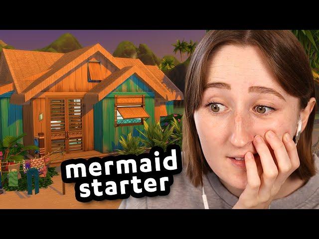 i built a MERMAID starter home in the sims